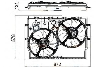 Behr hella вентилятор радіатора з корпус fiat d фото №1