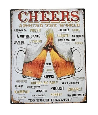 SZYLD stara reklama BEER PIWO - CHEERS