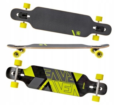 DESKOROLKA LONGBOARD NA PREZENT TOREX LEMON CZARNO LIMONKOWA NA PREZENT