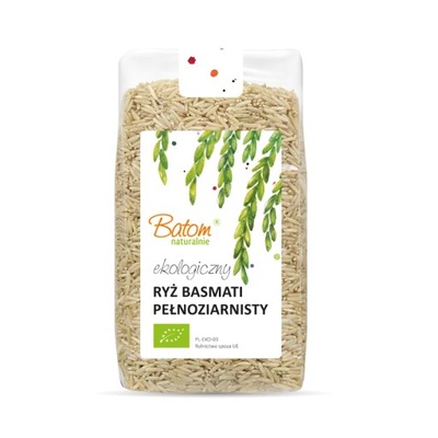 EKOLOGICZNY RYŻ PEŁNOZIARNISTY BASMATI 500G BIO