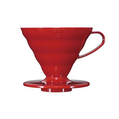 Hario plastikowy dripper Drip V60-02 Czerwony