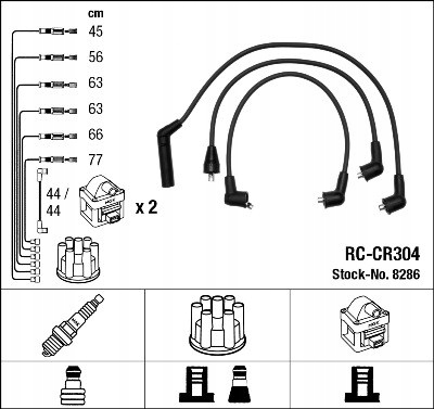 ПРОВОДИ ZAPŁ NGK RC-CR304 CHRYSLER VOYAGER I 3.0