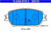 ATE PLAQUETTES FREIN AVANT TOYOTA CAMRY 01-05 LEXUS IS 05-/TOYOTA 