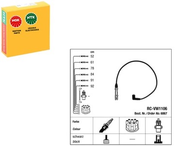 Ngk набір трубопровід запалювання vw transporter iv фото №1
