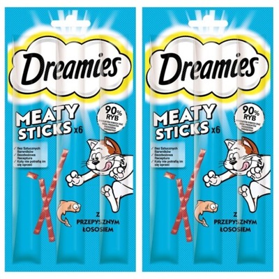 Dreamies Meaty Sticks Łosoś 2x 30g