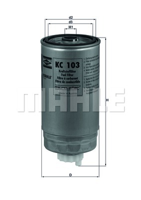 FILTRO COMBUSTIBLES KNECHT KC 103 KC103  