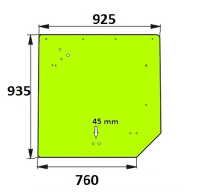 Szyba tylna Renault Ares RX 540 550 560 610 Arion