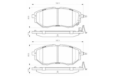 BOSCH ZAPATAS DE FRENADO PARTE DELANTERA SUBARU FORESTER LEGACY IV LEGACY V  