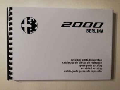 ALFA ROMEO 2000 BERLINA KATALOG PIEZAS DE REPUESTO  