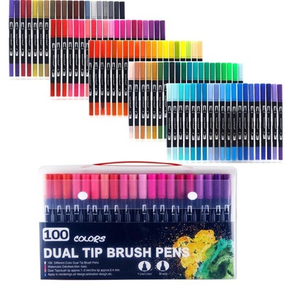 12/24/60/120/132 Colors Art Markers Pens Drawing Painting FineLiner Dual
