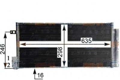 Behr-hella конденсатор кондиционера fiat bravo grand фото №1