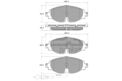 TOMEX BRAKES ZAPATAS DE FRENADO VW GOLF VII 12-  