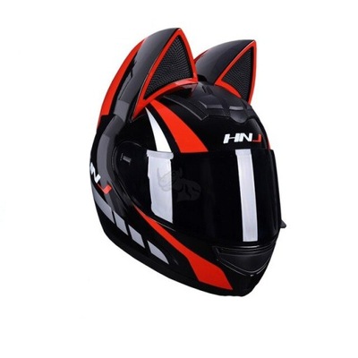 KASK MOTOCYKLOWY kobiecy z USZAMI uszy L