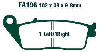 TRINKELĖS STABDŽIŲ : MOTOCIKLO EBC FA196 