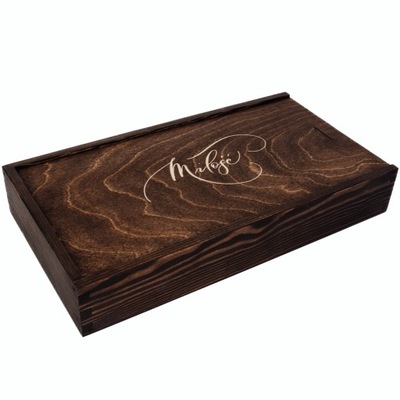 Drewniane pudełko na odbitki 15x23 100szt Pendrive