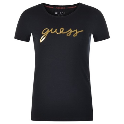 T-shirt Damski GUESS Logo W2RI0 4J1300 Czarny