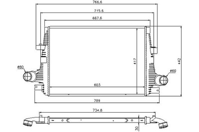 Nissens интеркулер alfa romeo 159 brera spider 1. фото №1