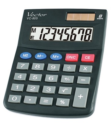 Kalkulator biurowy Vector VC-805 czarny