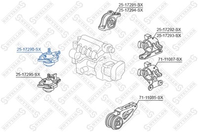 PAGALVĖ VARIKLIO TVIRTINIMAS HONDA JAZZ/FIT GD# 2002 