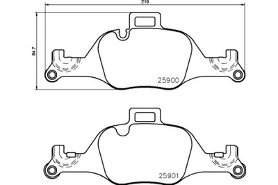 BREMBO ZAPATAS DE FRENADO PARTE DELANTERA SIN ANEXOS Z CIEZARKAMI  