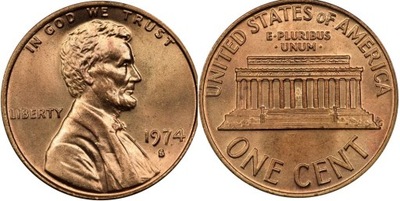 1 cent USA (1974) - A. Lincoln Mennica San Francisco