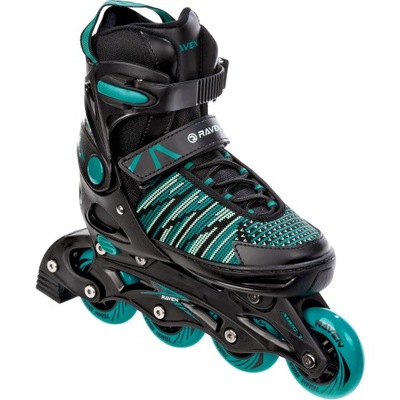 Rolki RAVEN Black/Mint Vella 33-36 (OUTLET)