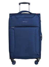Średnia walizka PUCCINI EM-50950B miękka niebieska