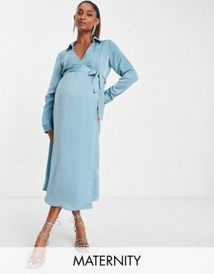 MISSGUIDED MATERNITY KOPERTOWA SUKIENKA MIDI L