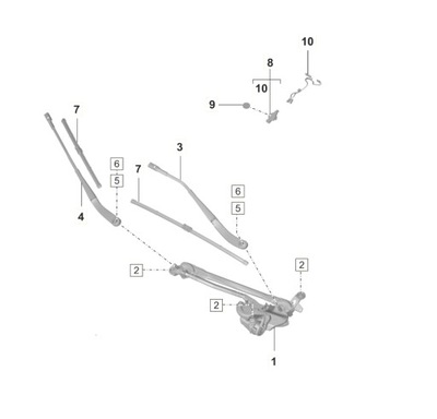 Pióra wycieraczek komplet PORSCHE TAYCAN 9J1955425EY