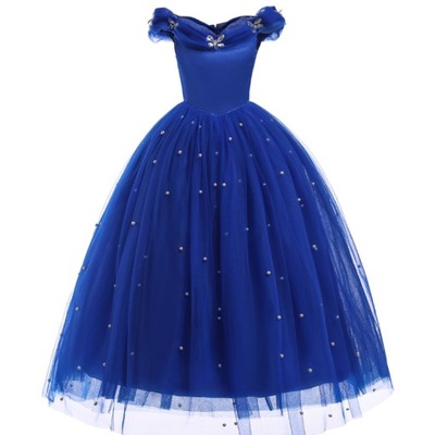 Sukienka księżniczki niebieska ELEGANCKA