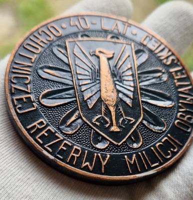 ORMO 40 LAT ochotnicze rezerwy milicji obywatelskiej JAWOR Medal sygnowany