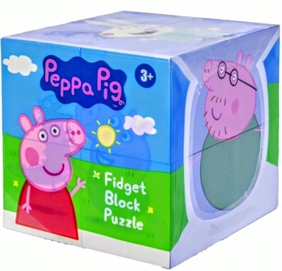 Puzzle klocki kostka do układania Peppa Pig