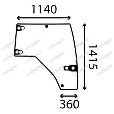 СТЕКЛО LANDINI, MCCORMICK - ДВЕРЬ ПРАВАЯ 4217256M2 