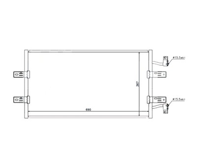 Конденсатор кондиционера renault trafic 07-- 4417651 фото №1