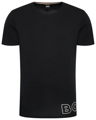 Koszulka z krótkim rękawem HUGO BOSS czarny T-shirt bawełniany r. S