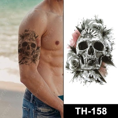 Tatuaż zmywalny/tymczasowy czaszka