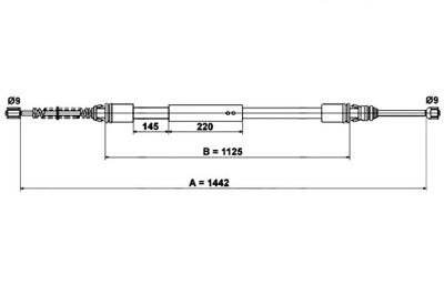 CABLE FRENOS DE MANO CITROEN SAXO PEUGEOT 106 I  