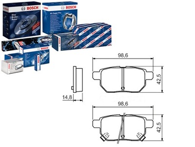 SABOTS DE FREIN DE FREIN TOYOTA ARRIÈRE IQ 09- BOSCH - milautoparts-fr.ukrlive.com