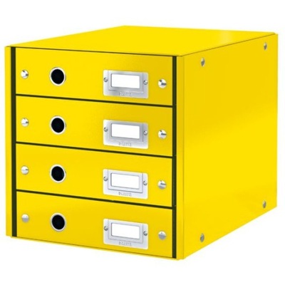 Pojemnik z 4 szufladami Leitz C&S, żółty 60490