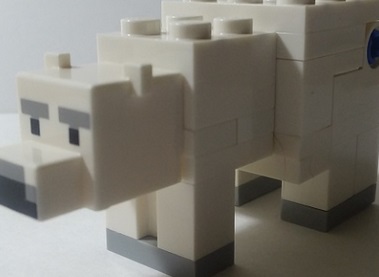 Lego Figurka Minecraft Niedźwiedź polarny minebear02