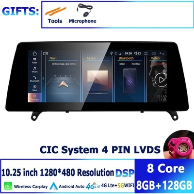 NAVEGACIÓN GPS ANDROID 12 DSP PARA BMW X5 E70 X6 E71 CCC CIC SISTEMA CARPLAY  