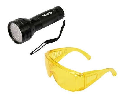 Latarka led+okulary zestaw yato YT08581