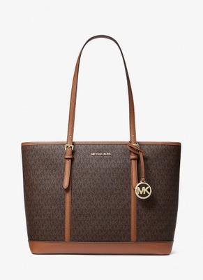 MICHAEL KORS torebka damska Jet Set Large Logo Tote brązowa logowana