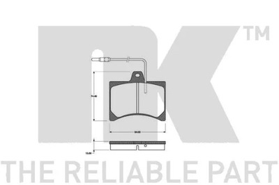 NK 221910 КОМПЛЕКТ КОЛОДОК ТОРМОЗНЫХ, ТОРМОЗА TARC