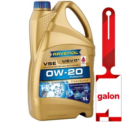 RAVENOL VSE 0W20 CleanSynto USVO 5L - syntetyczny olej silnikowy