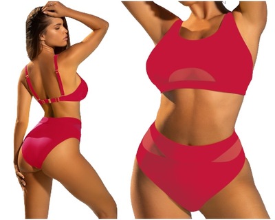 XXL Self 1011MI4 6 czerwony bikini komplet strój k