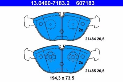 ZAPATAS DE FRENADO JUEGO 13.0460-7183.2 ATE  