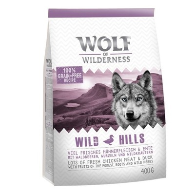 Sucha karma Wolf of wilderness kaczka 0,4 kg