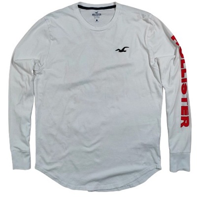 HOLLISTER California Longsleeve Logo Biały r. L