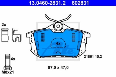 PADS HAMULC. VOLVO S40,V40 95-03 REAR  